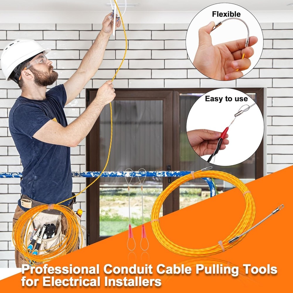 10m Electrical Fish Tape with Guide Springs