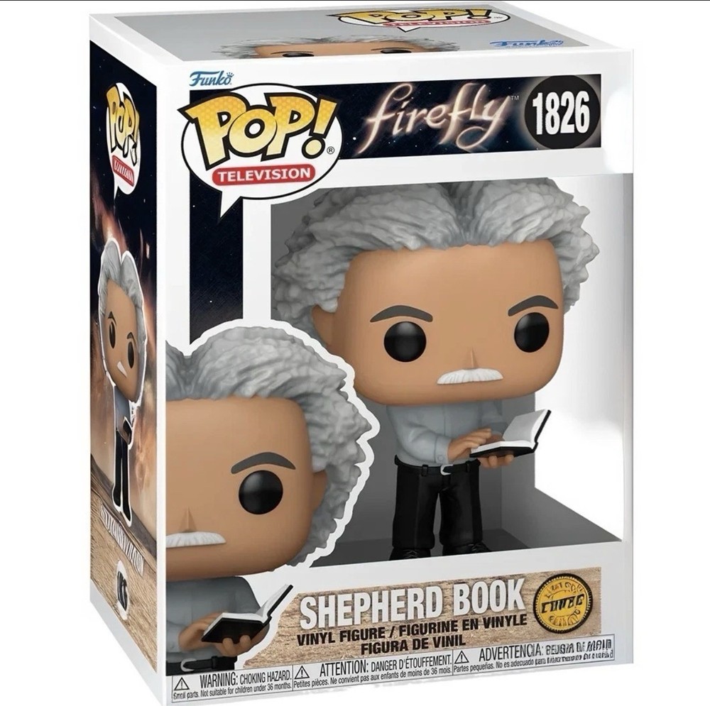 Funko POP! Television: Firefly SHEPHERD BOOK #1826 CHASE with Protector case