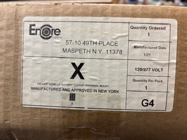 Encore Lighting Exit Light -Edge Lit Universal Mount LED Exit Light Sign G5N X