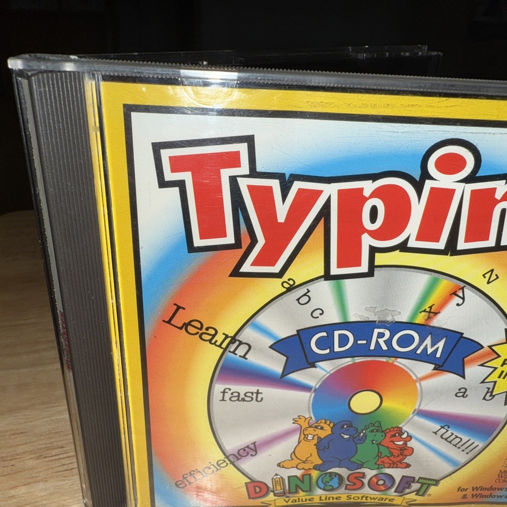 Typing CD ROM Dinosoft Case, Booklet And Working CD