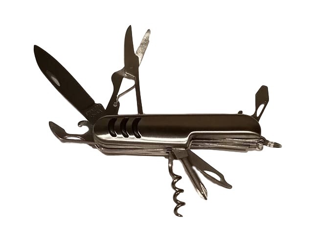 5-Pk Stainless Multi Tools 7-in-1 Pocket Knife Can Opener Corkscrew Scissors