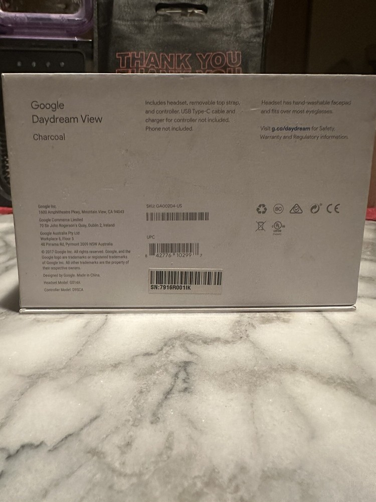 Google Daydream View Smartphone VR Headset Charcoal Gray