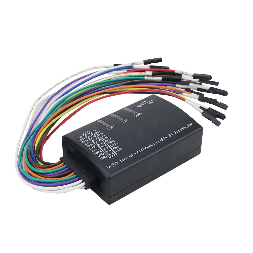Mini 16 Logic Analyzer USB 100M Max Sample Rate 16CH 1.1.34 Ver 1.2.10 Software