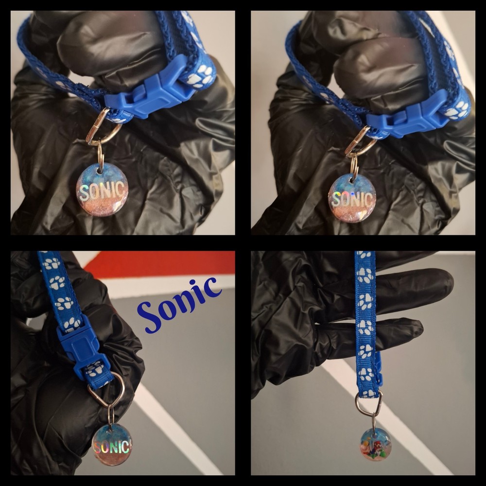Collar personalizado para mascotas Sonic