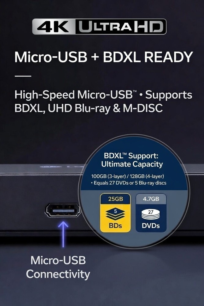 LG BP50NB40 4K UHD Friendly Blu-ray Unlocked Firmware Flashed MakeMKV LibreDrive