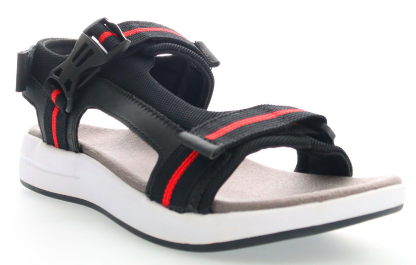 Eli Men's Sandal – Black/Red SIZE 8