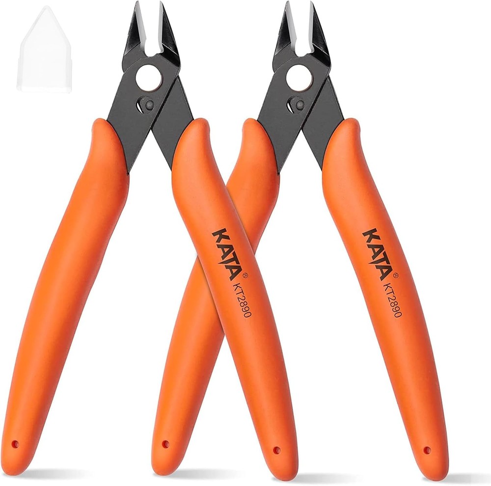 KATA Micro Wire Cutters 2-Pack Precision Flush Cutter Pliers Tool