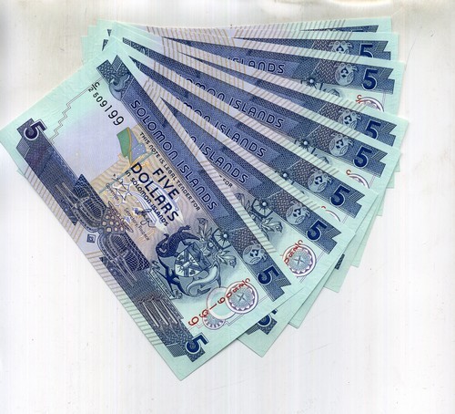 SOLOMON ISLANDS 2004 $5 10 NOTE CURRENCY LOT ALL CONSECUTIVE