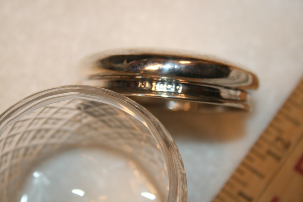 Antique CM Sterling & Cut-Glass Dish