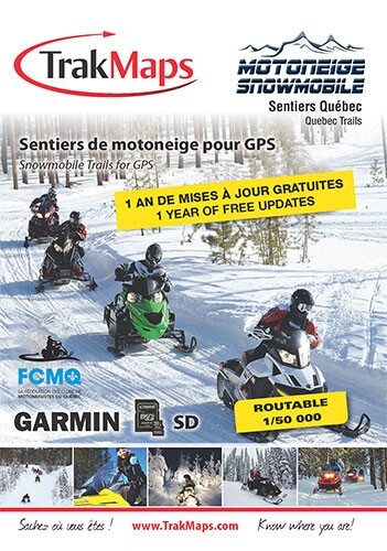 TrakMaps Snowmobile Quebec - Garmin GPS Map