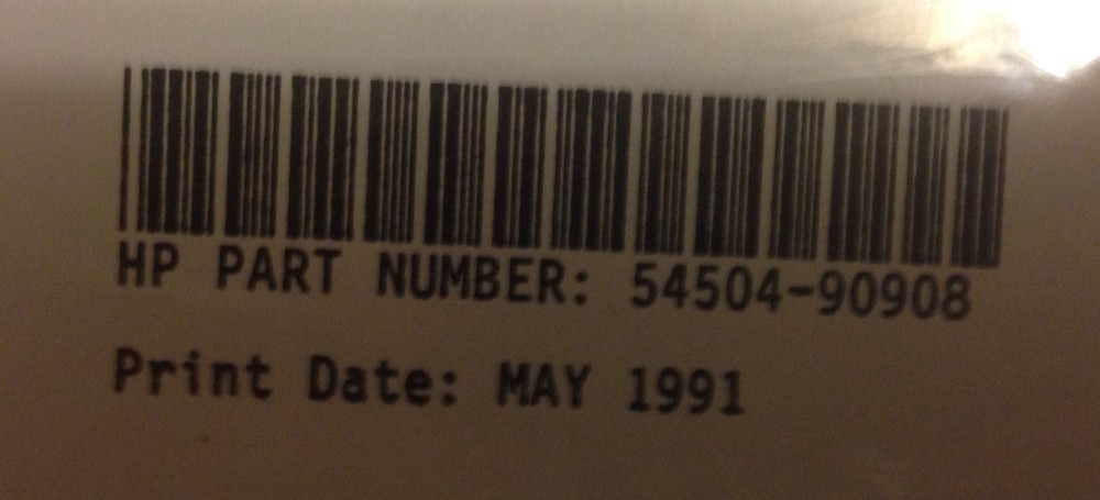 HEWLETT PACKARD 54504A/E01 DIGITIZING OSCILLOSCOPE PROGRAMMER'S GUIDE-NEW-SEALED