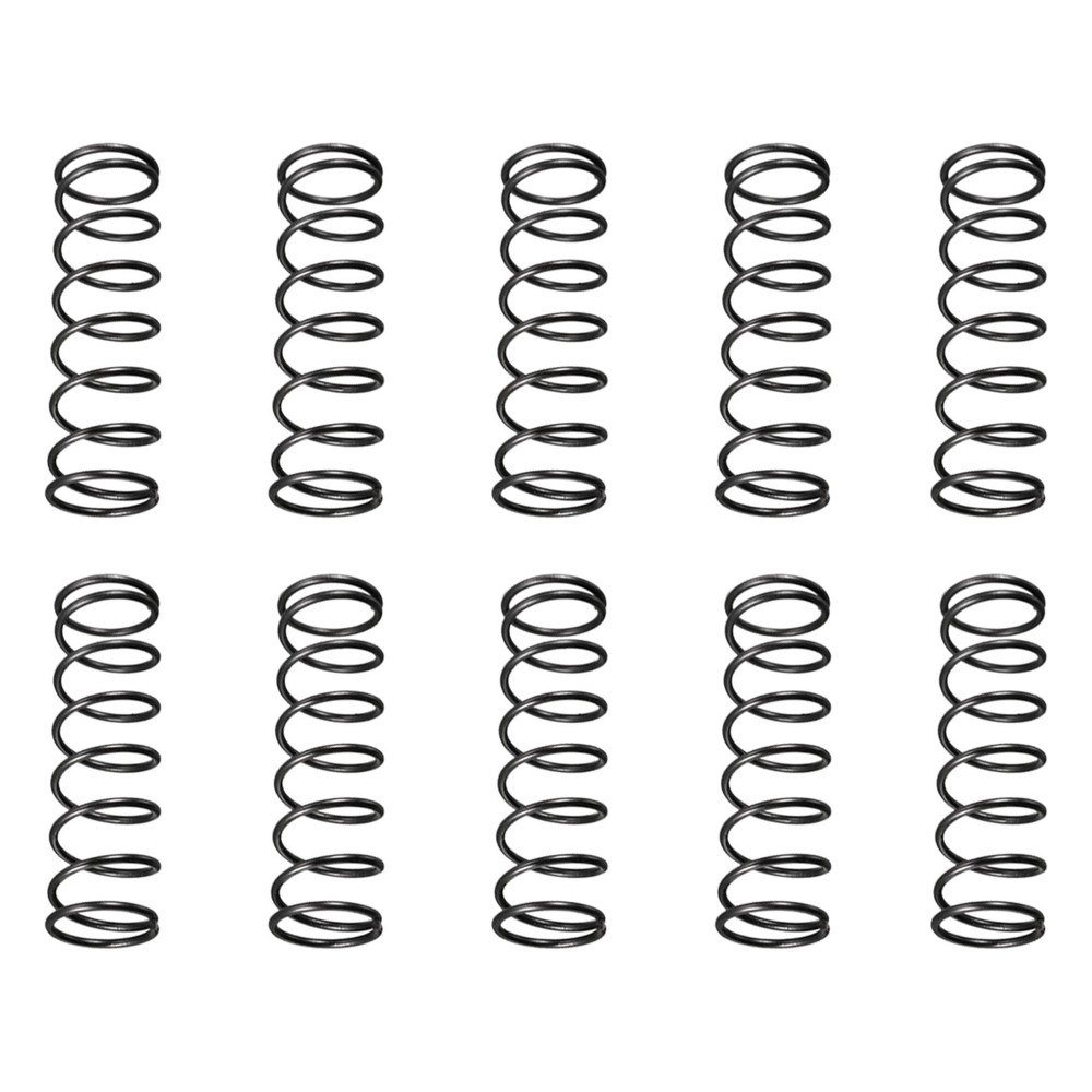 10Pcs 1.2x14x45mm(DxODxL) Compression Spring Black Spring Steel Extension Spring