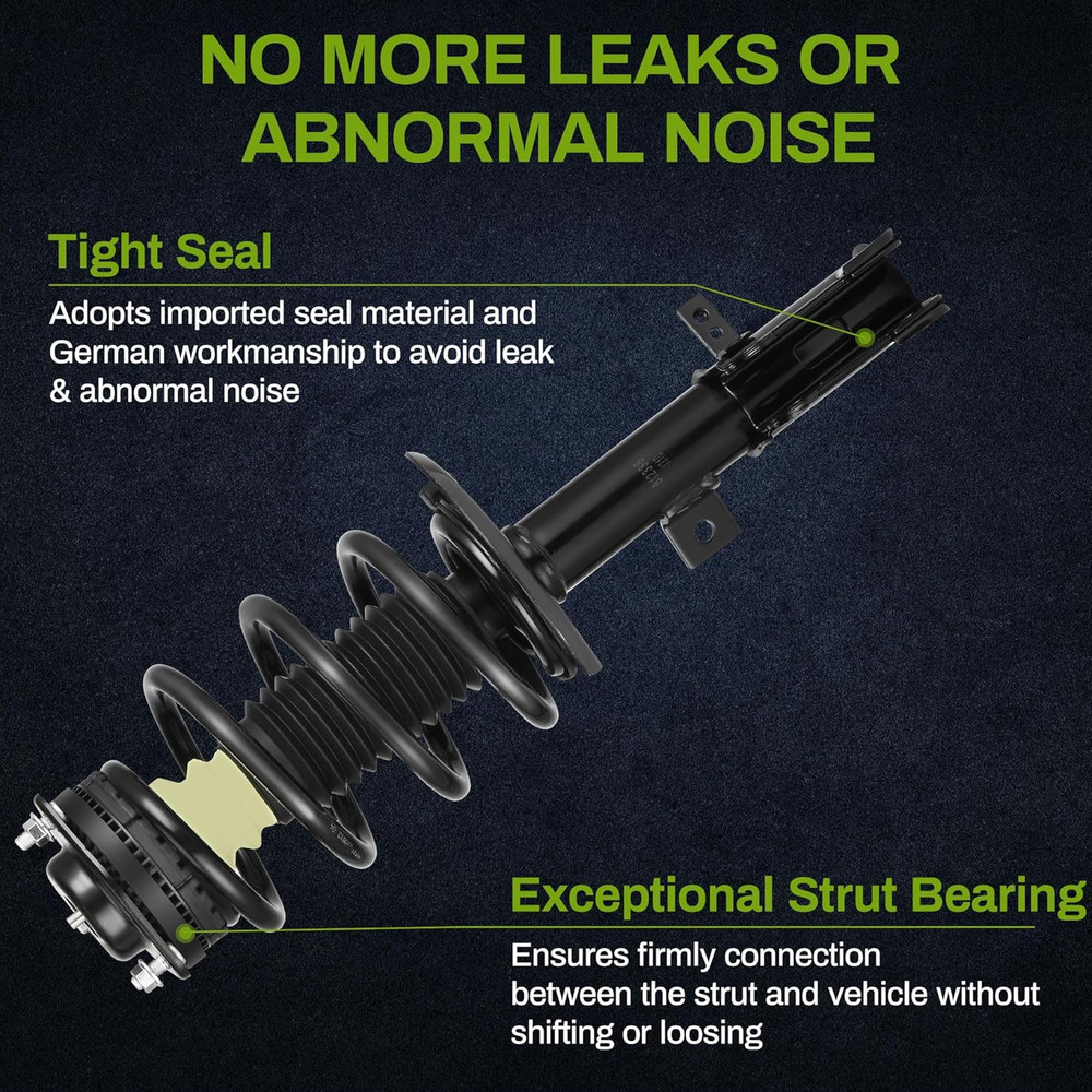 Front Pair Complete Struts Shocks Assembly Compatible with 2009-2019 Journey V6