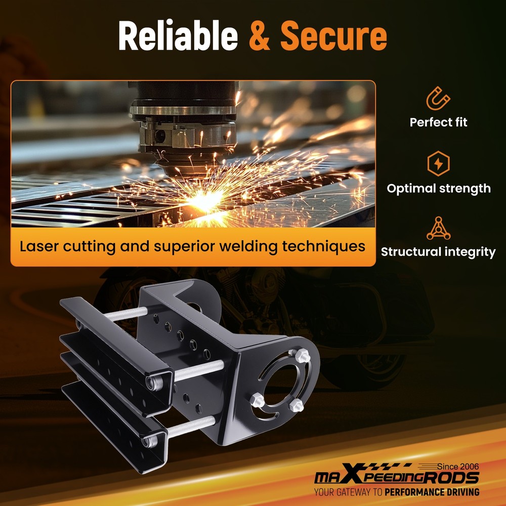 Side Mount Trailer Stabilizer Jack Plate 3-Bolt Pattern Steel Construction