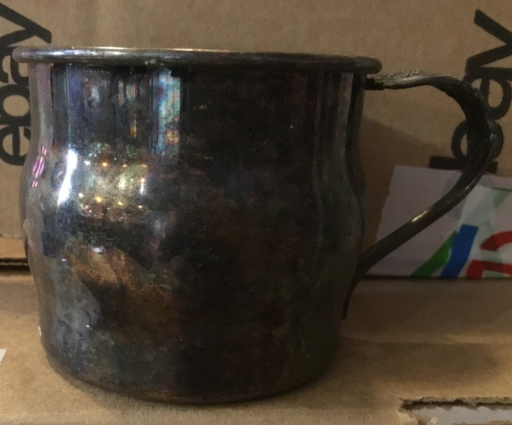 Vintage and Tarnished Silver Baby Cup