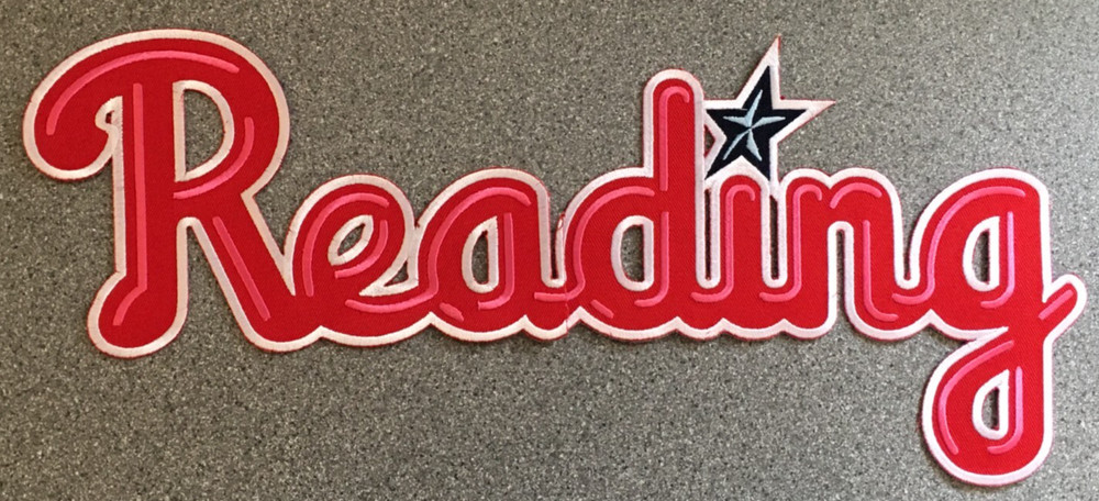 2008-12 READING PHILLIES EASTERN MINOR LEAGUE BASEBALL 13" SCRIPT PATCH SET 1