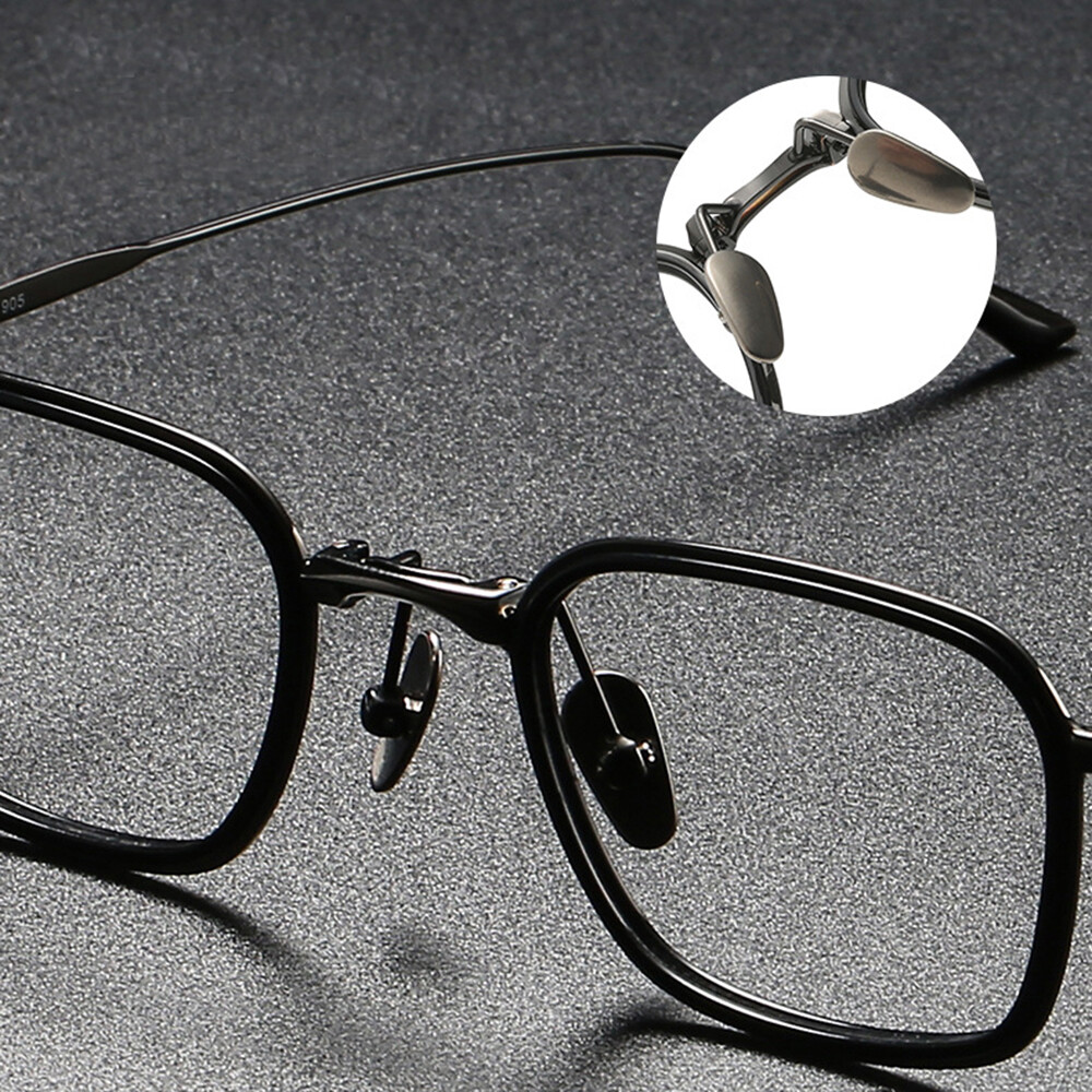 Men Vintage Square Eyeglass Frames Retro Titanium Glasses Light Spectacles