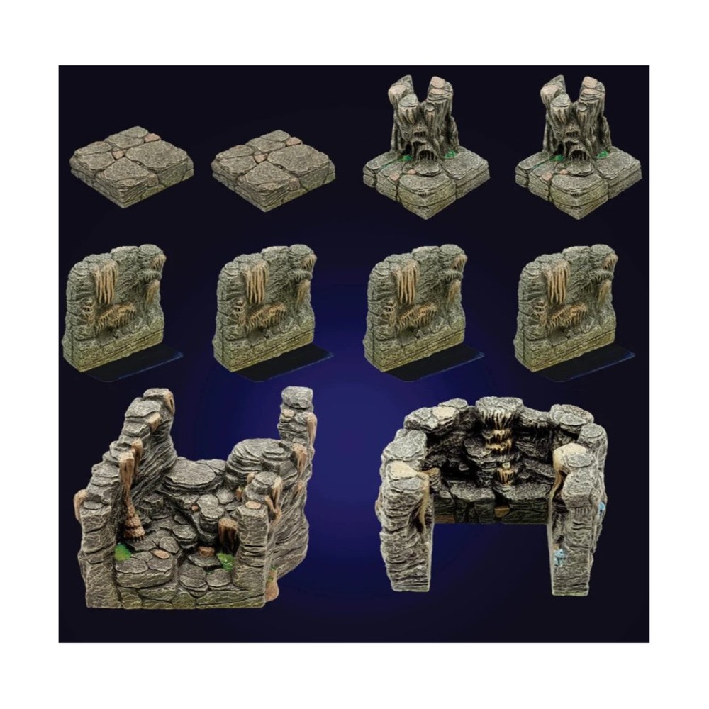 Dwarven Forge Dwarvenite Cavern Set Passage Accessories Pack NM