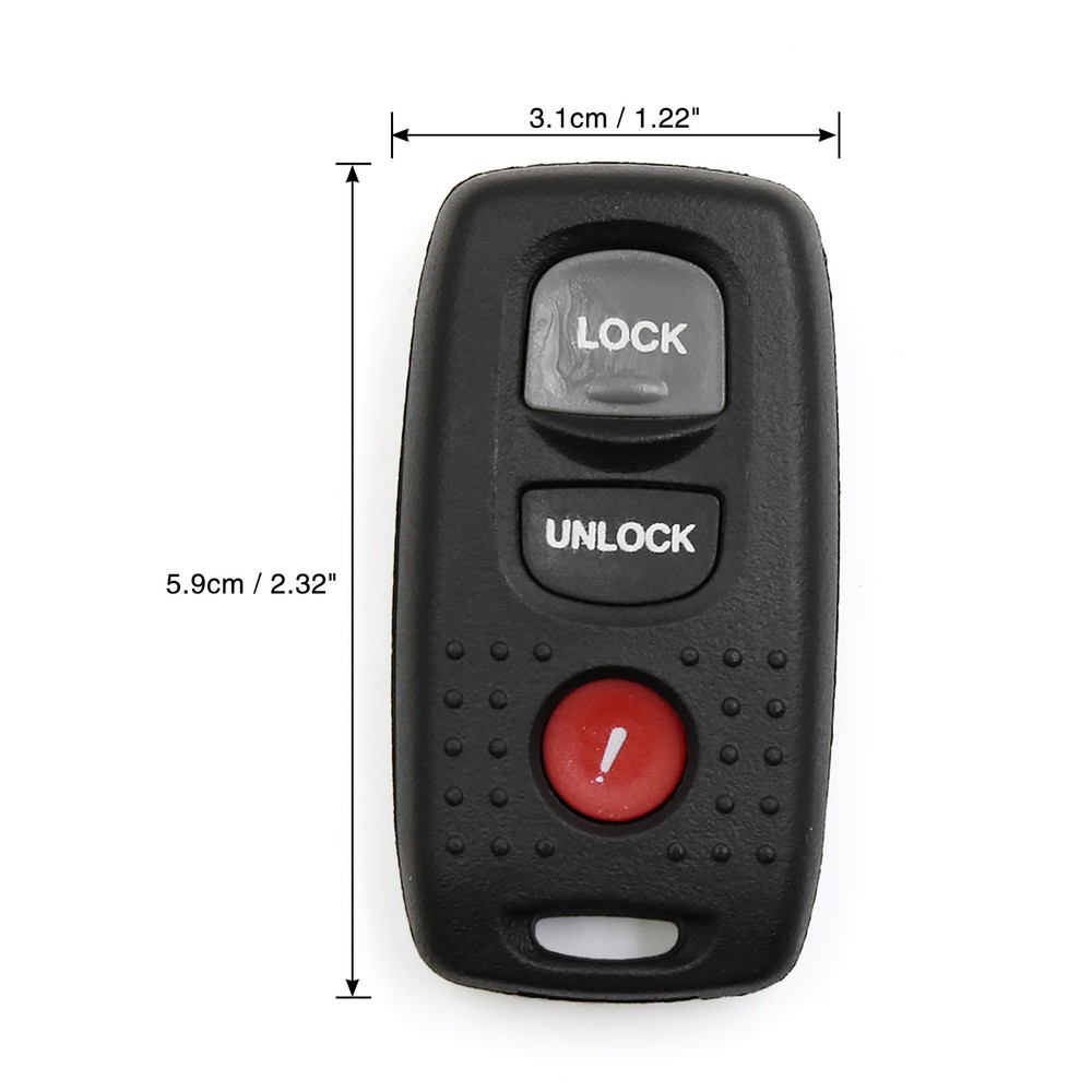 Key Shell Case fits for Mazda 3 6 03-09 3 Key Button BB - 1pcs