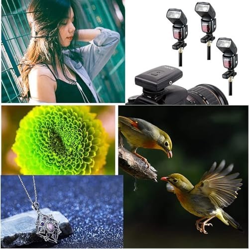 Wireless Flash Trigger Kit - 16 Channel 433MHz, 1 Transmitter + 3 Receivers, Com