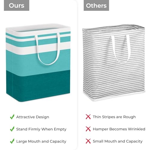 2-Pack Large Laundry Basket, Waterproof, Freestanding Laundry 100L Green