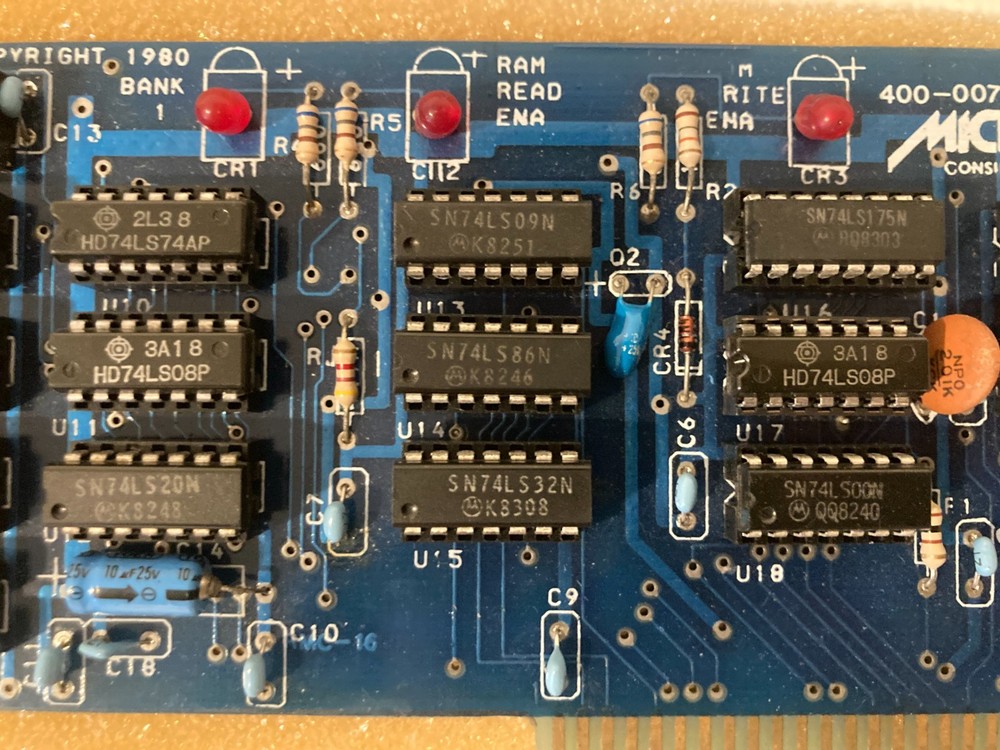 Microsoft E-003 Ram Card & Apple II, II Plus (+), APL B Printer interface card