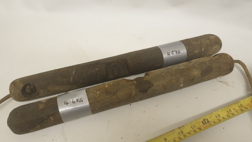 2x Original Cast Iron Sash Window Weights Approx 10lbs Each