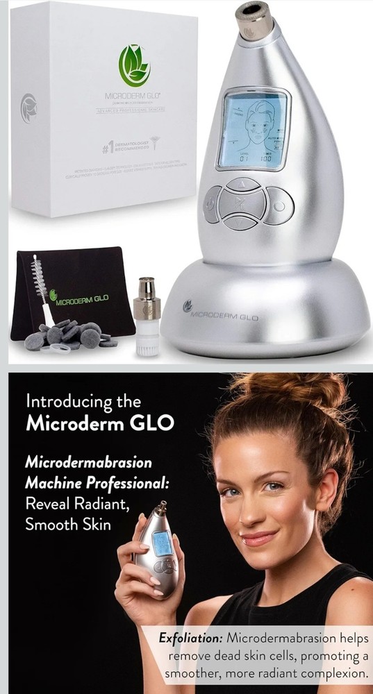 Microderm GLO Diamond Microdermabrasion Machine and Suction Tool New