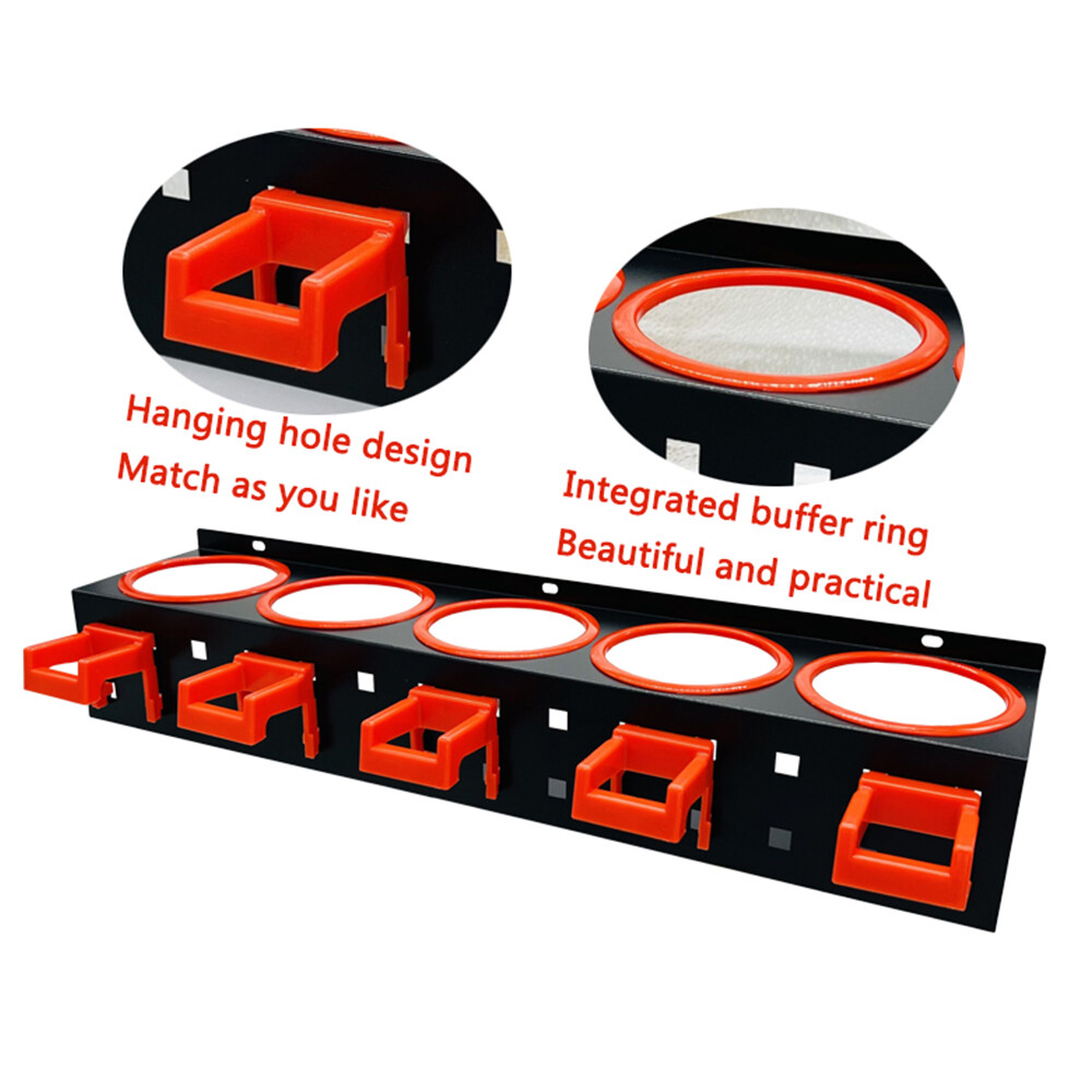 Spray Bottle Storage Rack Wall-mounted Rail Detailing Tool Organizer US