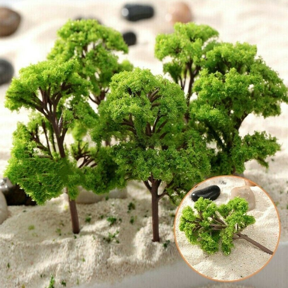 Model Tree Park Scenery Pure Handmade Scale Tree Train Railroad About 4CM