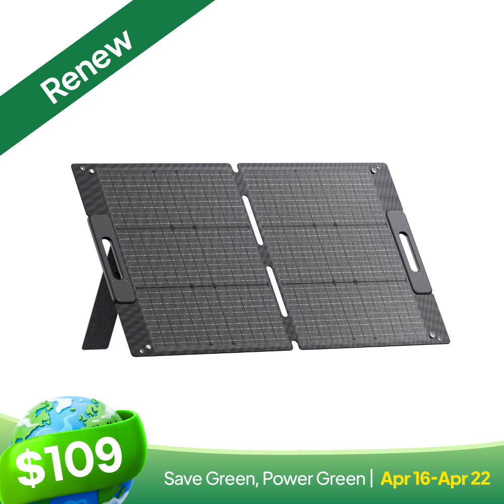 BLUETTI 100W Solar Panel Foldable & Portable ETFE Coating Renew