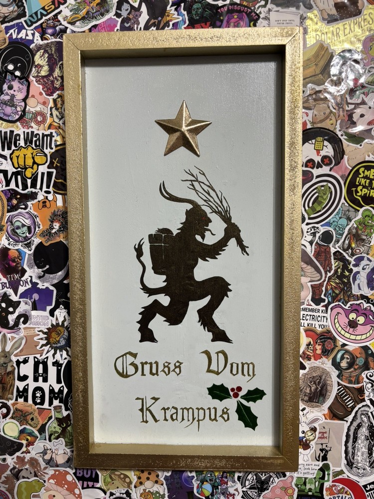 Hand Painted Krampus Wall Decor