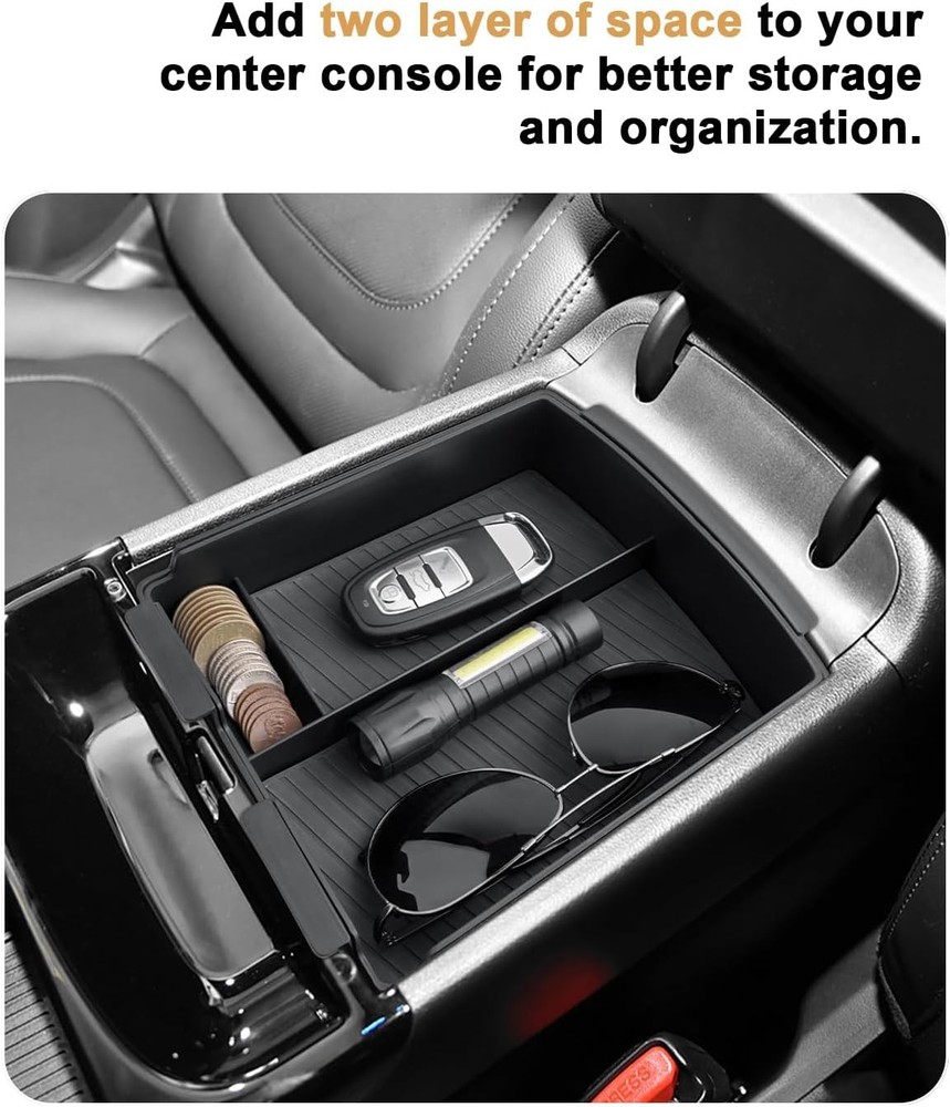 Double-Layer Center Console Organizer For 2025 Tucson Doule-Layer