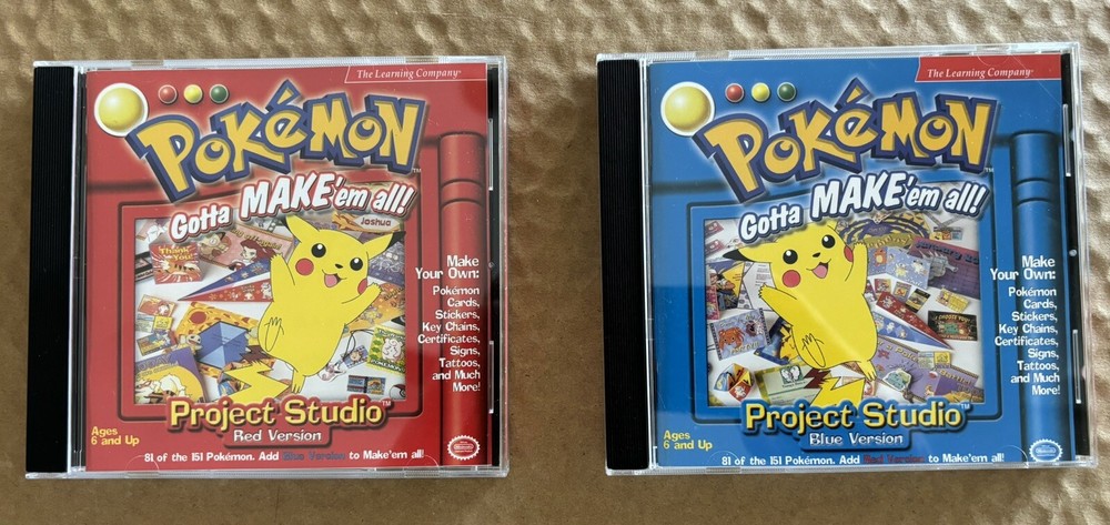 Pokémon Project Studio Red & Blue version by The Learning Company