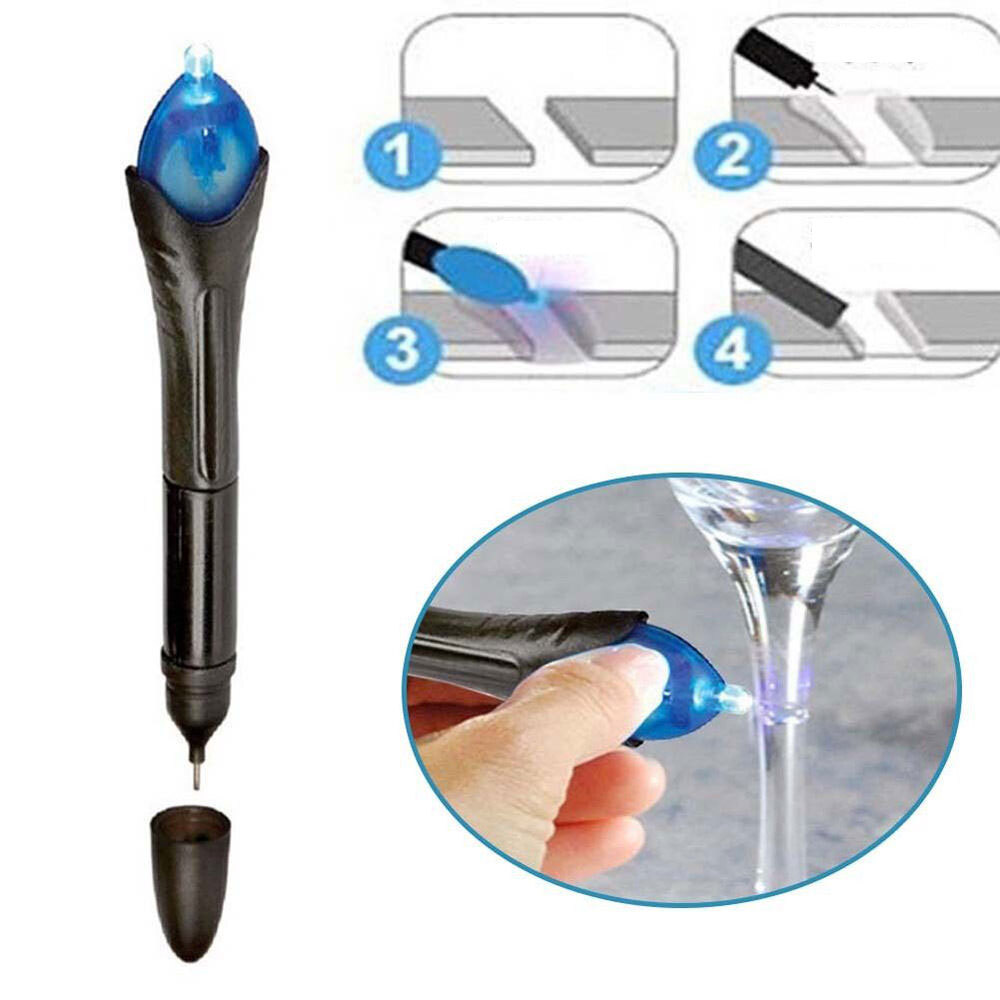 New 5 Second Fix Liquid Plastic Welding Tool UV Light Cures Liquid Plastic