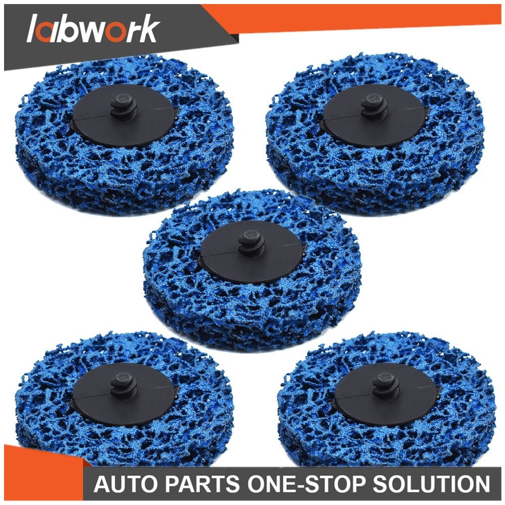 Labwork Quick Change Easy Strip & Clean Discs For Paint Rust Blue 5 Pack 3 Inch
