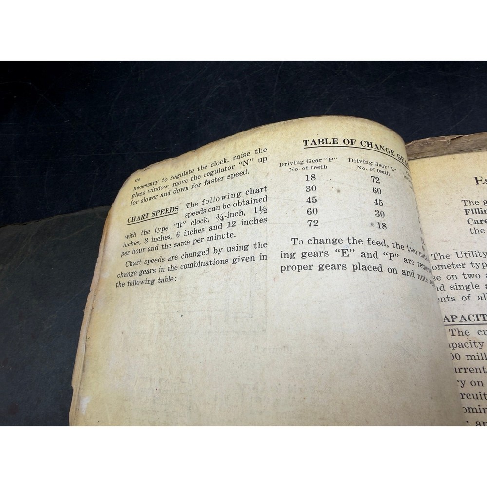 Esterline Angus Graphic Instruments Instruction Manual 1923