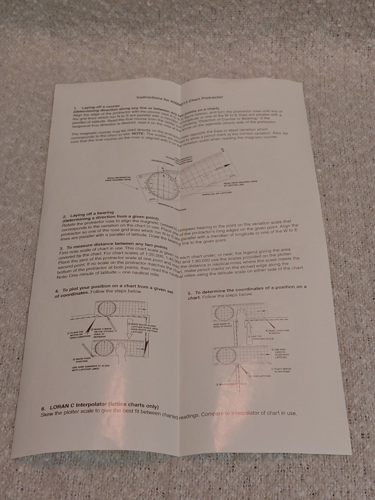 Weems & Plath 255 Marine Navigation Charr Protractor