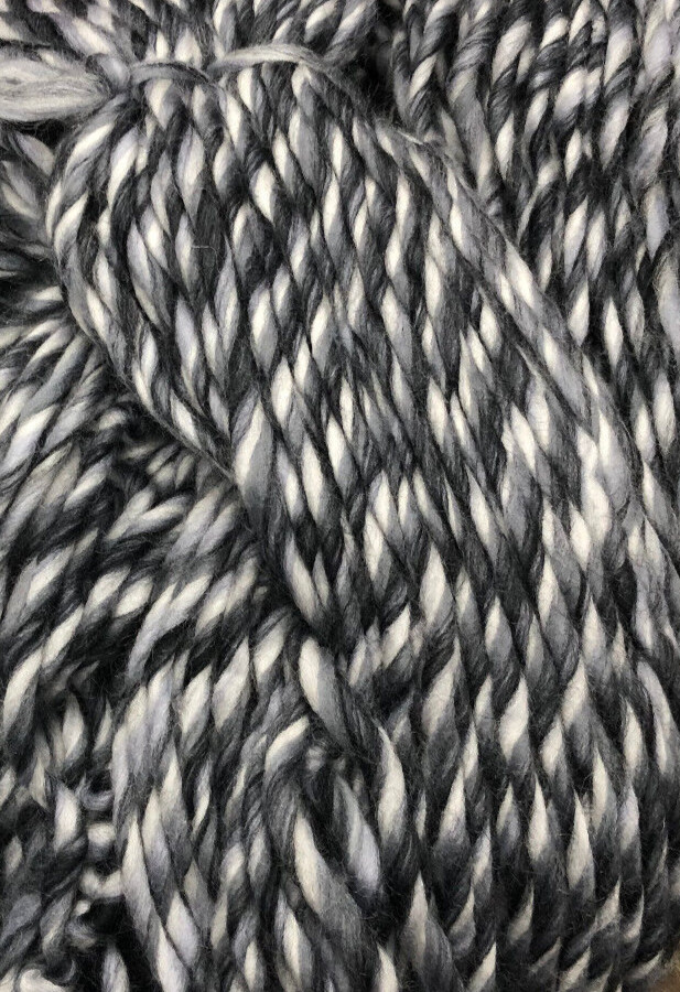 Black & Gray Mix Wool 1.5lb Bag