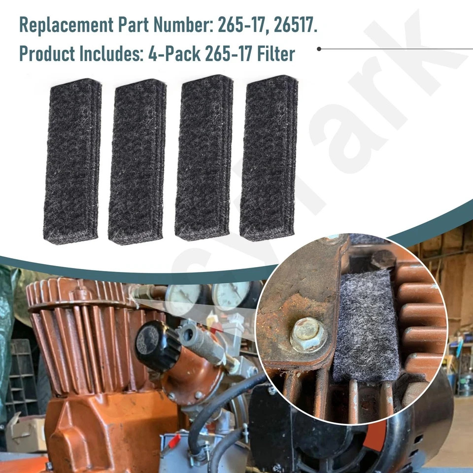 4-Pack Air Compressor Filters for Craftsman, DeVilbiss, Porter Cable Models