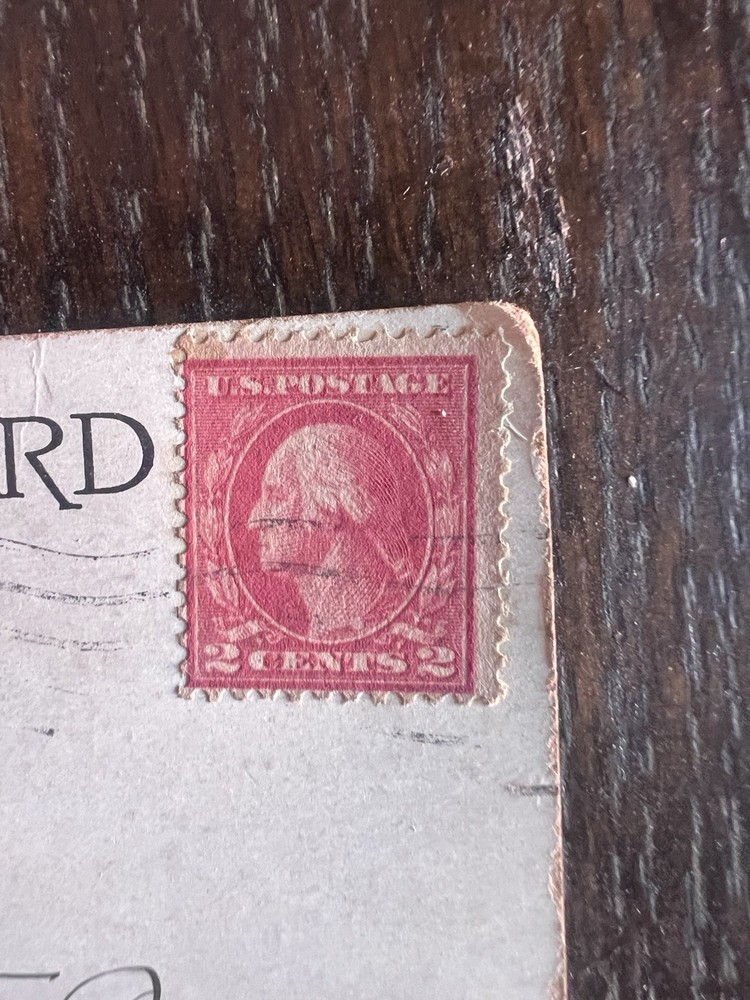 2 CENT 1918 RED GEORGE WASHINGTON POSTAGE STAMP