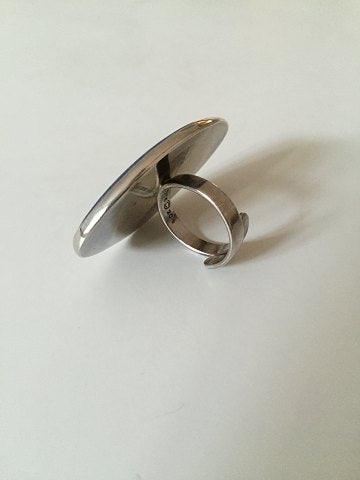 Bent Knudsen Sterling Silver ring wtih Blue Stone No 204