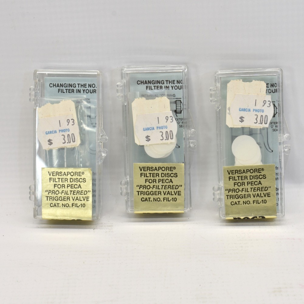Versapore Filter Discs for PECA Pro-Fileted Trigger Valve 3 packs