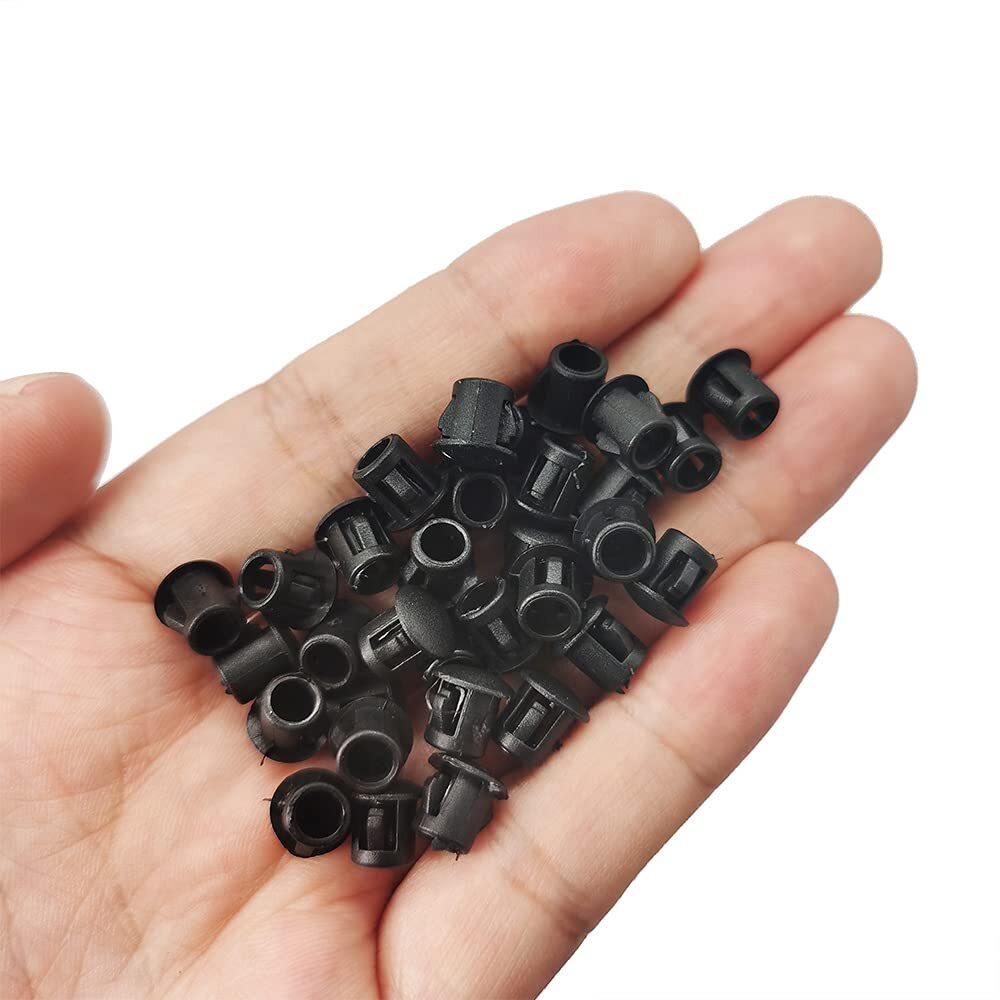 100 Pcs 1/4 Inch Plastic Hole Plugs Flush Type Hole Plug Snap In End Cap