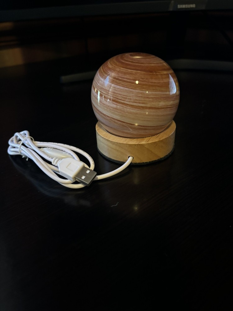 Bedside Planet Design Glass Nightlight USB NEW!