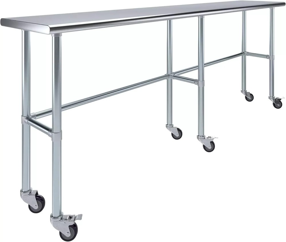 36"x30" Stainless Steel Kitchen Prep & Work Table, NSF Certified, Open Base