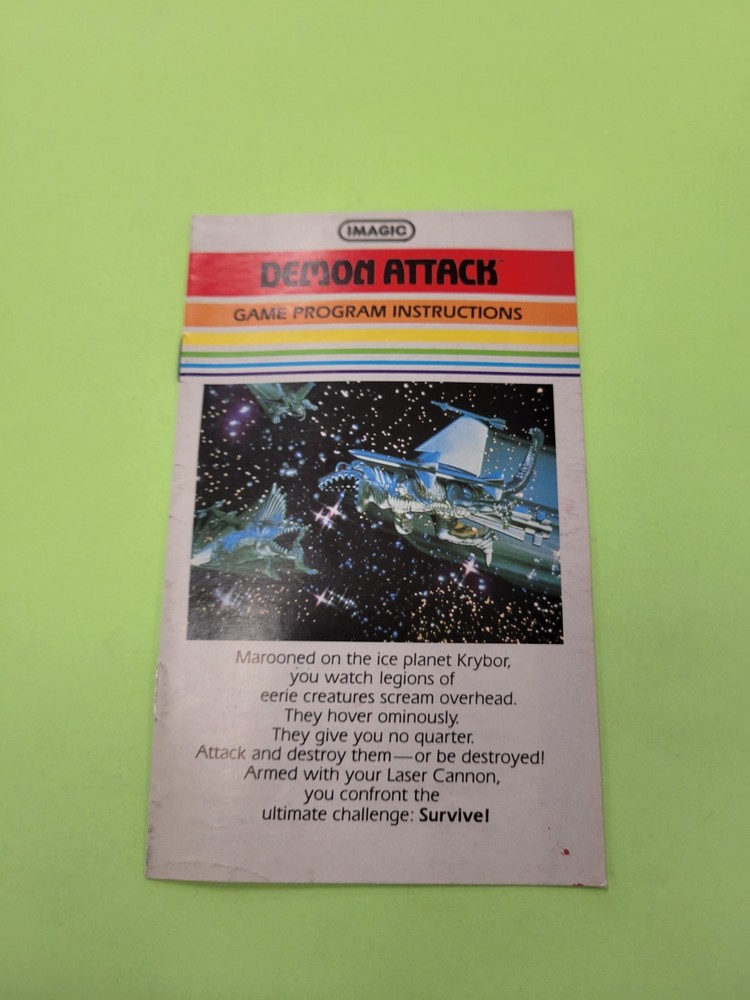 demon attack Atari 2600 manual