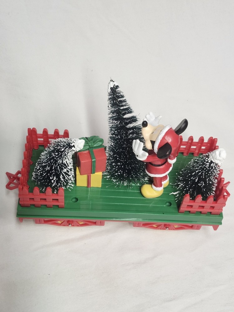 Mickey Mouse Holiday Express Train Set Collector's Edition WORKS-Missing Caboose