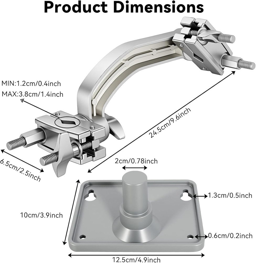 Electronic Module Mounting Plate with Clamp Electronic Drum Module Mount Holder