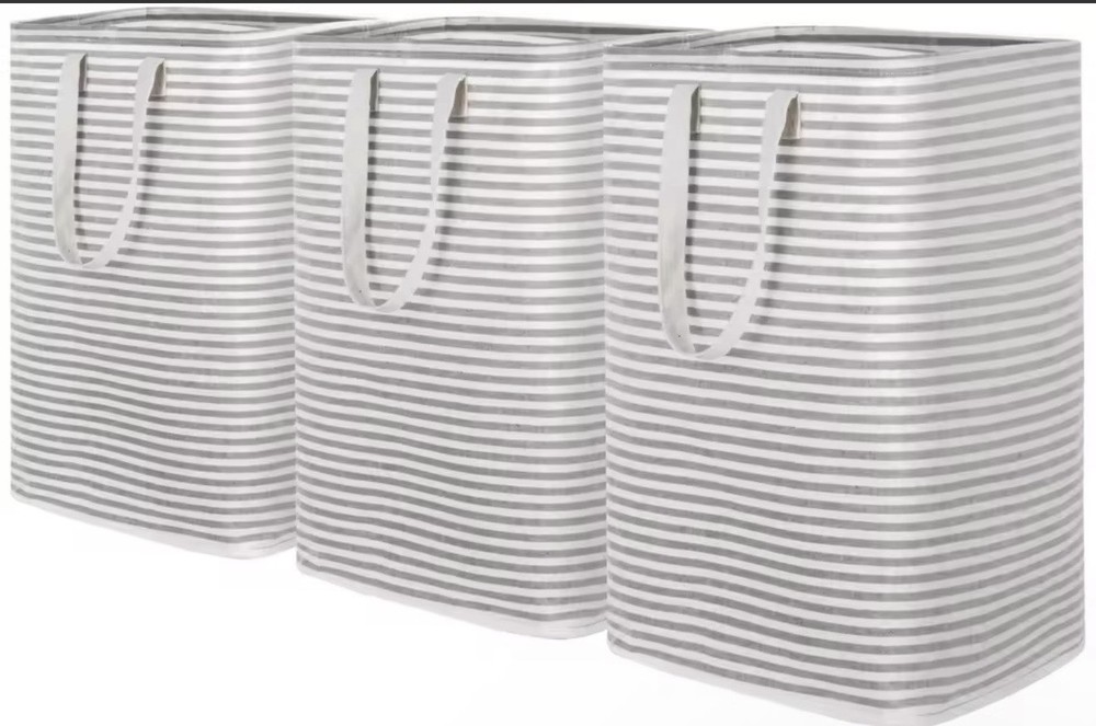 2pc Laundry Hamper Large Collapsible Laundry Basket,Freestanding Clothes Hamper